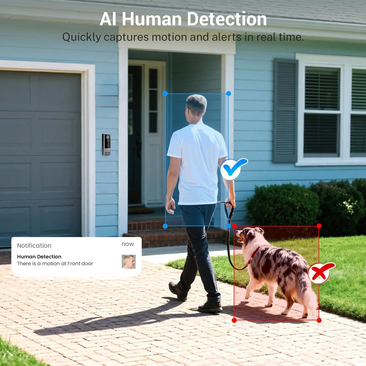 Wireless 960P HD Smart Doorbell With 3600mAh Battery Alerts - stepyours.com