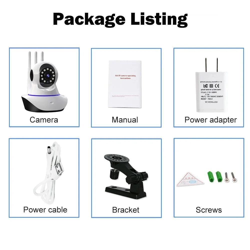 Susikum 1080P WiFi IP Camera With Two Way Audio Pan Tilt RJ45 Port - stepyours.com
