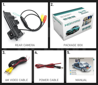 GreenYi 170 Degree 1080P AHD Vehicle Rear View Camera For VW Golf Passat Jetta - stepyours.com