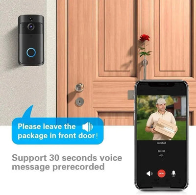 HD Video Doorbell WiFi Night Vision With Motion Alerts - stepyours.com
