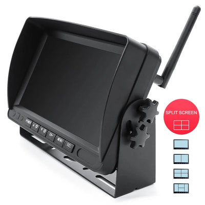GreenYi 7 Inch 1280x720 AHD Wireless Truck DVR Monitor With Night Vision Camera - stepyours.com