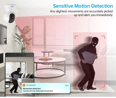 Kerui Mini Indoor Wireless 5MP WiFi IP Camera With Smart Auto Tracking - stepyours.com