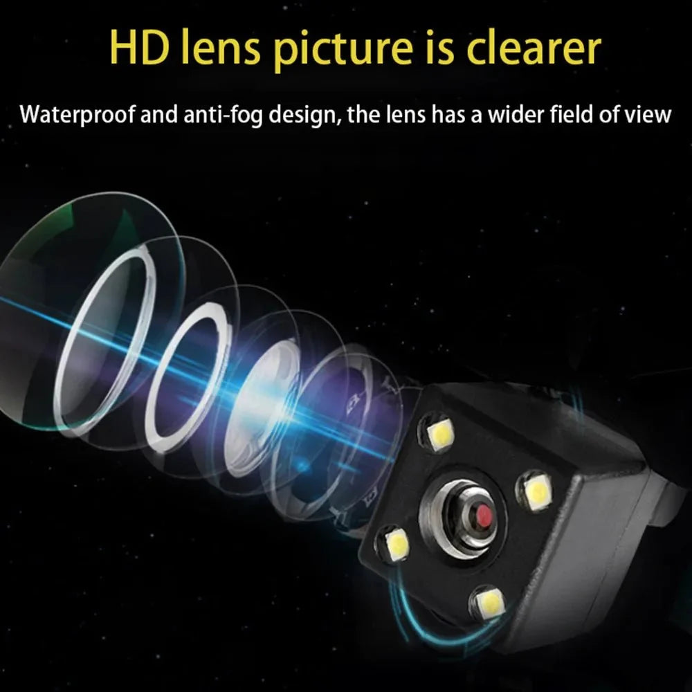 Car Rear View Camera 170 Degree IP68 Waterproof Parking Monitor Night Vision CCD - stepyours.com