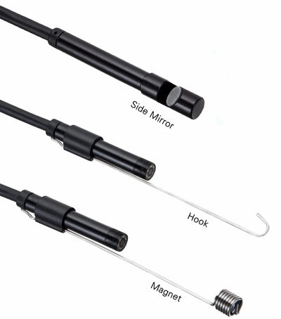 AN98A 8mm Endoscope Camera 1080P USB Borescope 8 LEDs 5M Cable Hooks - stepyours.com