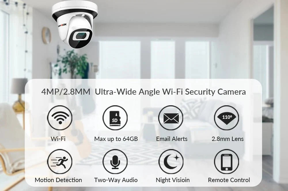 4MP Indoor WiFi Security Camera With Motion Detection CamHi - stepyours.com