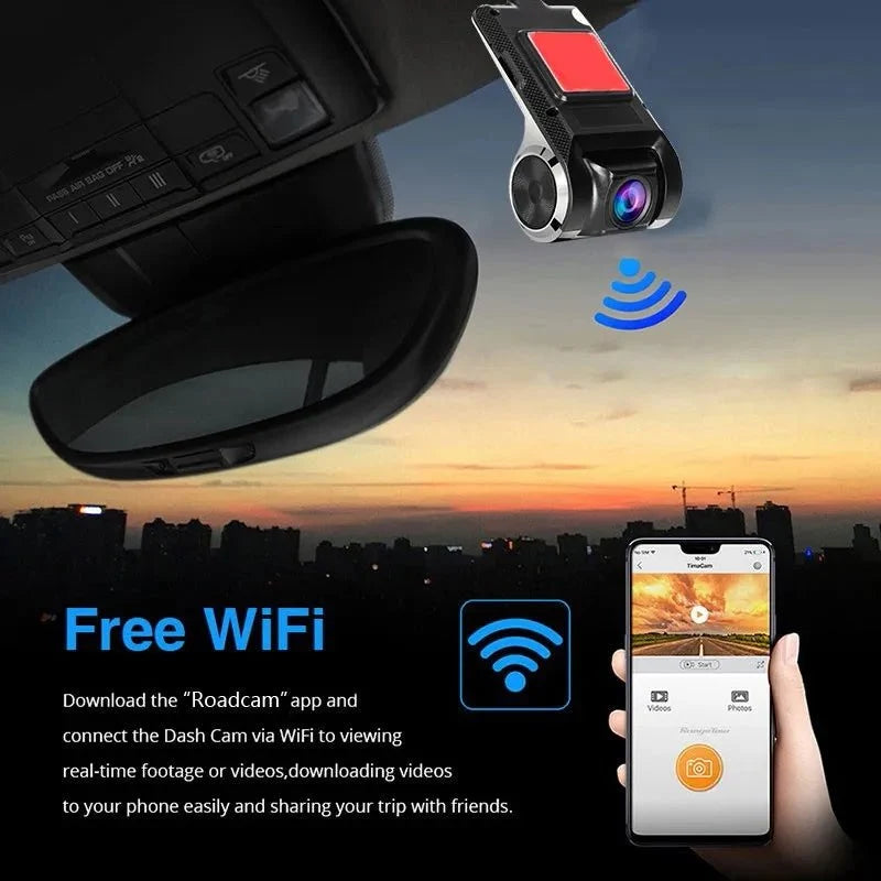 Car DVR Dash Cam With WiFi And ADAS 1080P Night Vision USB - stepyours.com