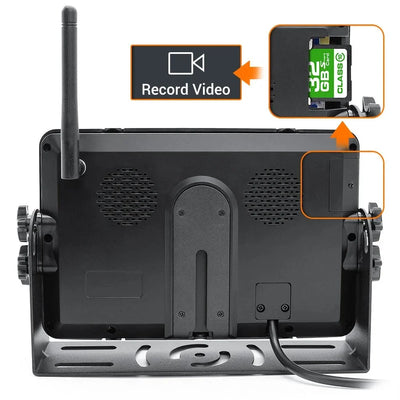 GreenYi 7 Inch 1280x720 AHD Wireless Truck DVR Monitor With Night Vision Camera - stepyours.com