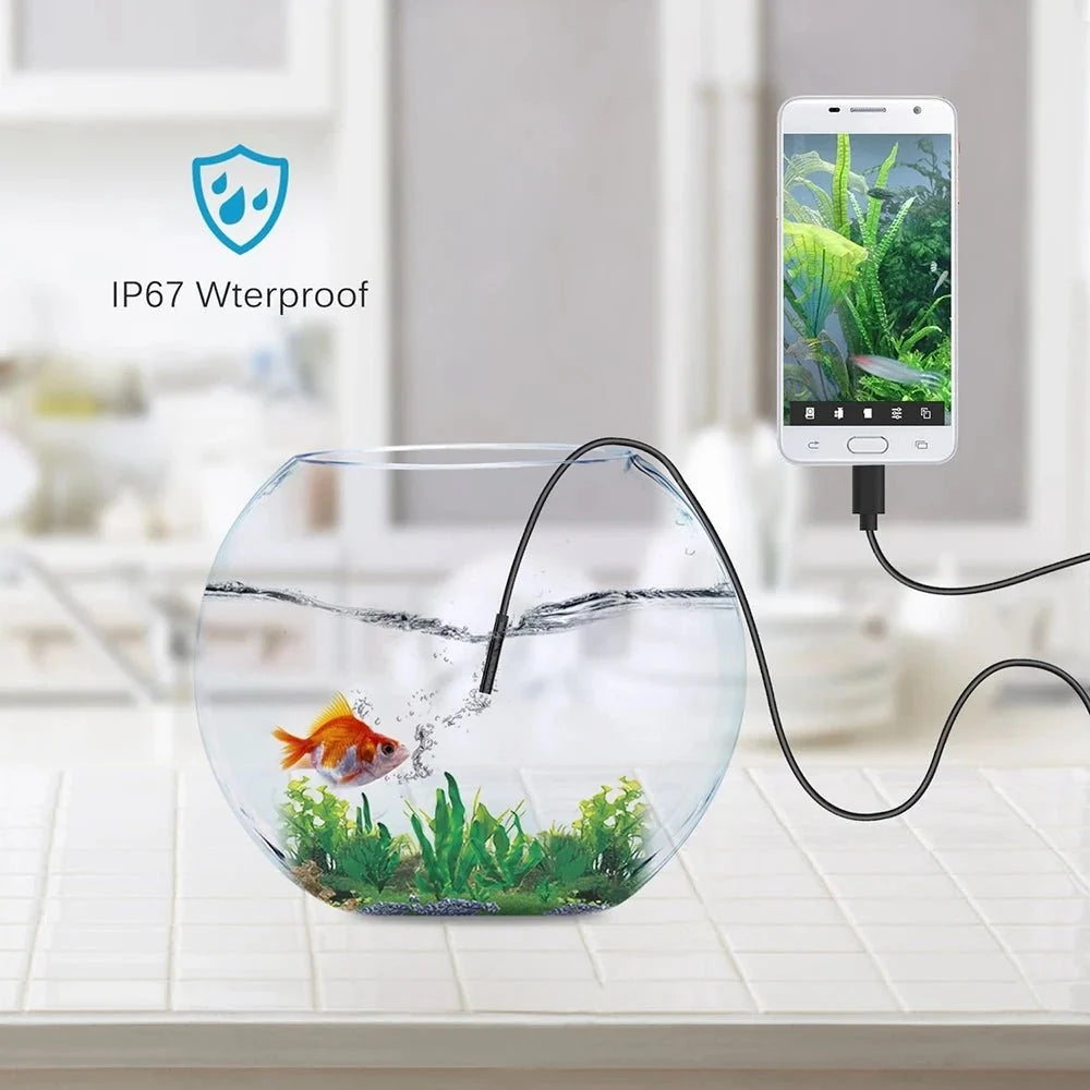 7.0 To 5.5 mm IP67 Waterproof Endoscope Camera - Android Borescope With 6 LEDs - stepyours.com