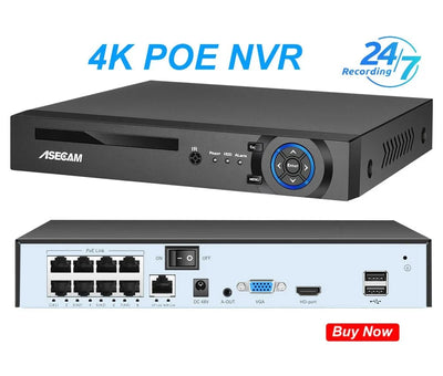 4K 8MP Outdoor IP Camera PoE H265 Onvif AI Color Night Vision 2.8mm - stepyours.com