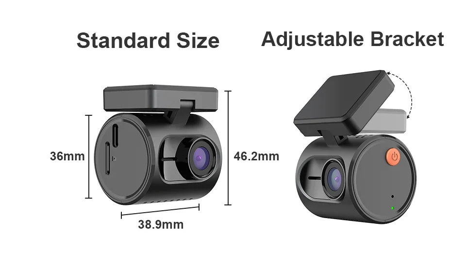 Kawa 2K Dash Cam Mini 3 for Cars Night Vision WiFi App - stepyours.com