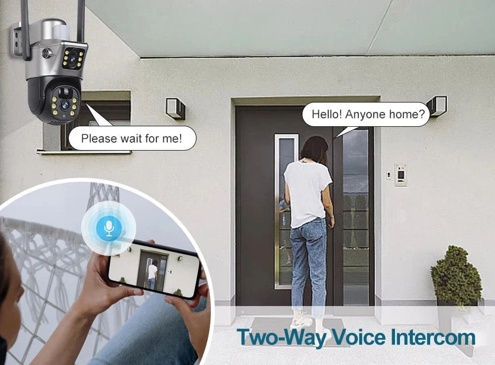 V380 Pro Solar Security Camera - Dual Lenses 8MP 4K PIR Night Vision Outdoor - stepyours.com