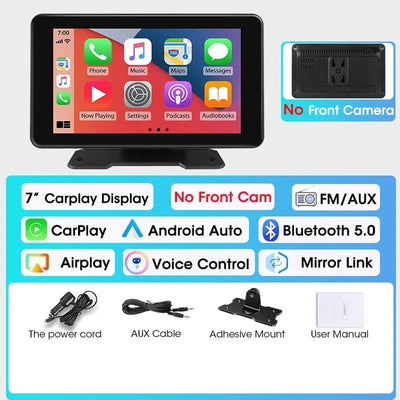 4K Dash Cam With Wireless CarPlay Android Auto GPS 7 Inch Or 10.26 Inch - stepyours.com