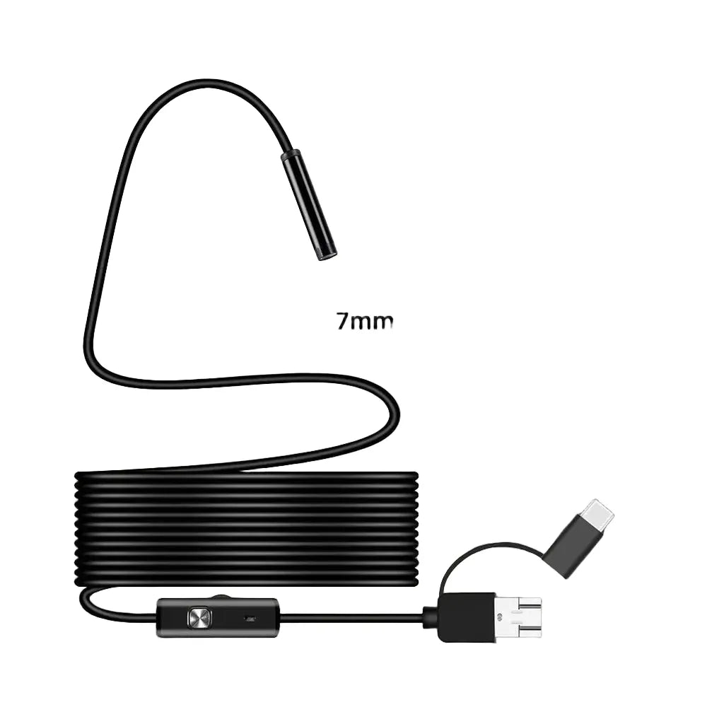 KERUI 3In1 Endoscope Camera For Android And PC With 7mm IP67 Waterproof - stepyours.com