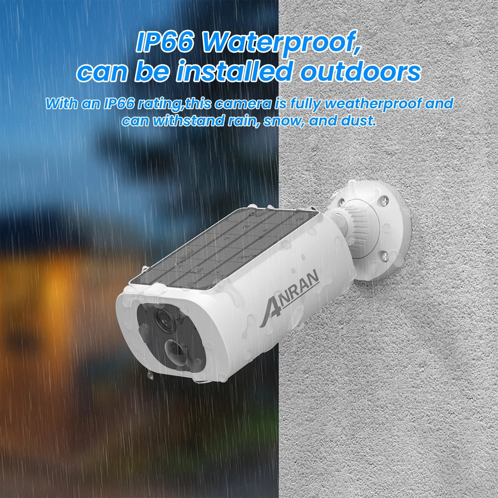 ANRAN Wireless Battery Solar Security Camera Floodlight Color Night Vision - stepyours.com