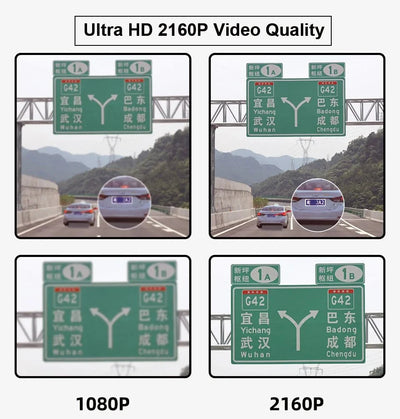 E - ACE Dash Cam 4K Dual Lens GPS WiFi 24h Parking Night Vision Rear View - stepyours.com