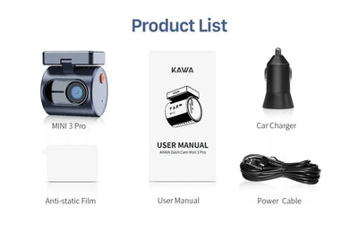 2K Kawa Mini 3 Pro Car Dash Cam With WiFi App Parking Mode And Voice Control - stepyours.com