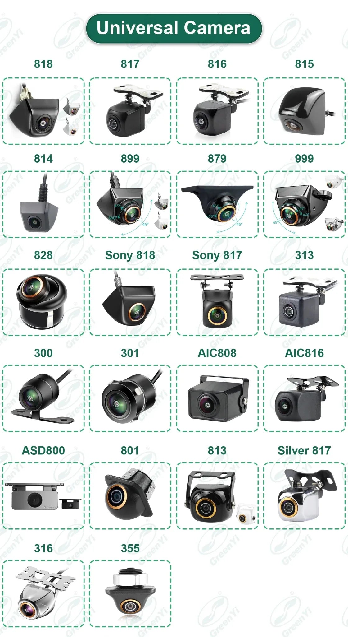 GreenYi AHD 1080P Car Rear View Camera Full HD Night Vision 170 Degree Lens C816 - stepyours.com