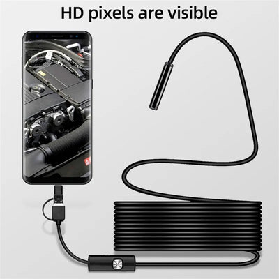 KERUI 3In1 Endoscope Camera For Android And PC With 7mm IP67 Waterproof - stepyours.com