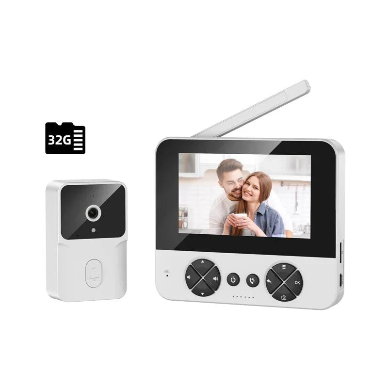 Wireless Video Doorbell 4.3 IR Night Vision Two Way Intercom - stepyours.com