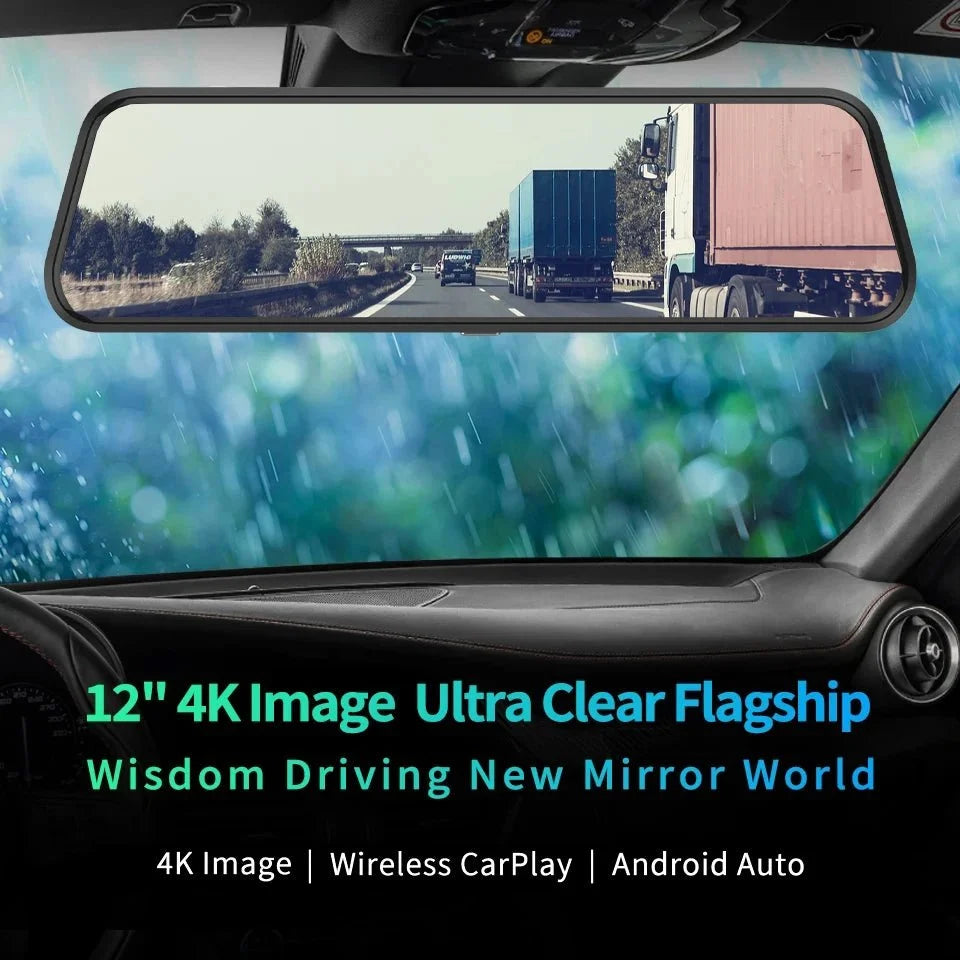 4K Car DVR Touch Screen Dash Cam CarPlay Android Auto Night Vision - stepyours.com