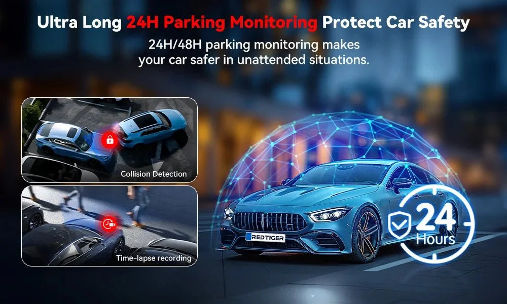 Redtiger A4 4K Dash Cam Front and Rear GPS and 5G WiFi Night Vision Parking - stepyours.com