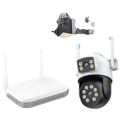BESDER 15MP WiFi Outdoor Camera Dual Screen 10X Zoom PTZ Security IP Cam - stepyours.com