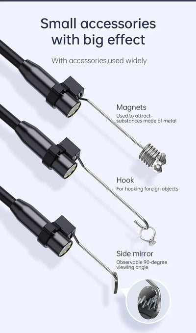 Industrial Endoscope Camera 4.3 Inch IPS Screen 1080P IP67 Waterproof Borescope - stepyours.com