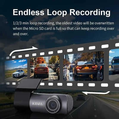 KAWA D5 2K Dash Cam For Car DVR With WiFi Voice Control WDR - stepyours.com