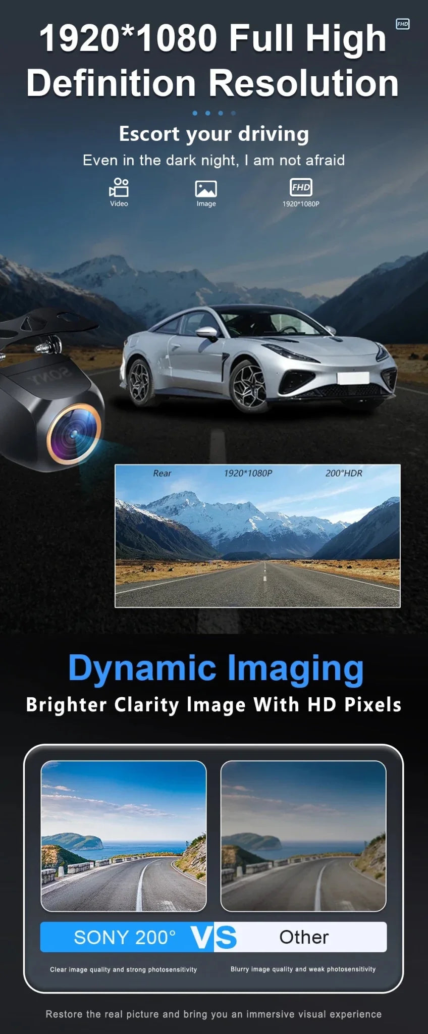 Nevegetor AHD 1080P Car Rear View Camera 170 Degree Fisheye Night Vision - stepyours.com