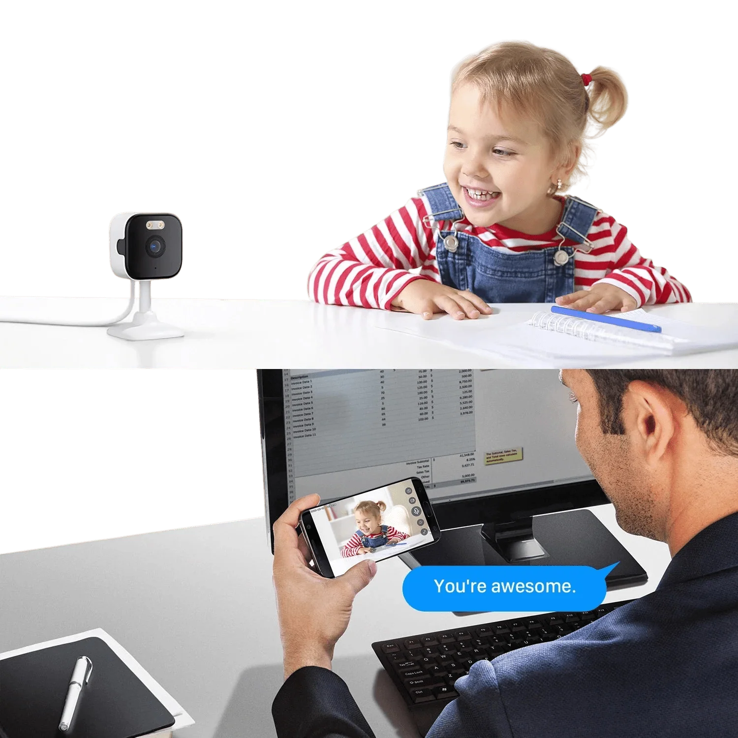 BESDER 5MP Mini Cube Camera - AI Human Detection and Two - Way Audio - stepyours.com