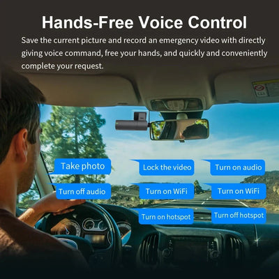 1440P KAWA D6 Car Dash Cam With WiFi App Voice Control WDR Night Vision - stepyours.com