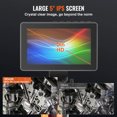 SucceBuy Articulate Borescope With Light - Two Way Articulation 5In Screen Hooks - stepyours.com