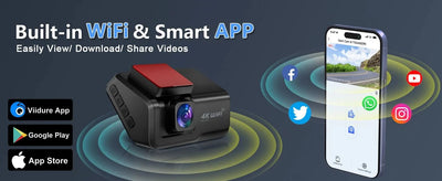 Kocam 4K UHD Dash Cam Dual Lens WiFi Night Vision Front And Rear Parking Monitor - stepyours.com