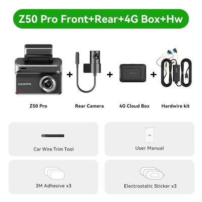 DDPAI Z50 Pro Dash Cam 4K Car DVR With 3 Inch IPS Screen GPS ADAS WiFi - stepyours.com