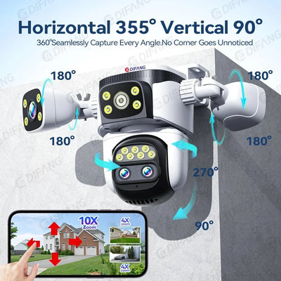 DIFANG 20MP Outdoor Security Camera With 10x Zoom And Auto Tracking - stepyours.com