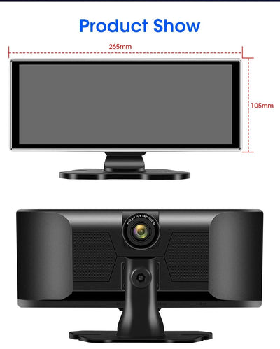 11.26 Inch 4K Dual Lens Dash Cam With Wireless CarPlay Android Auto GPS WiFi - stepyours.com