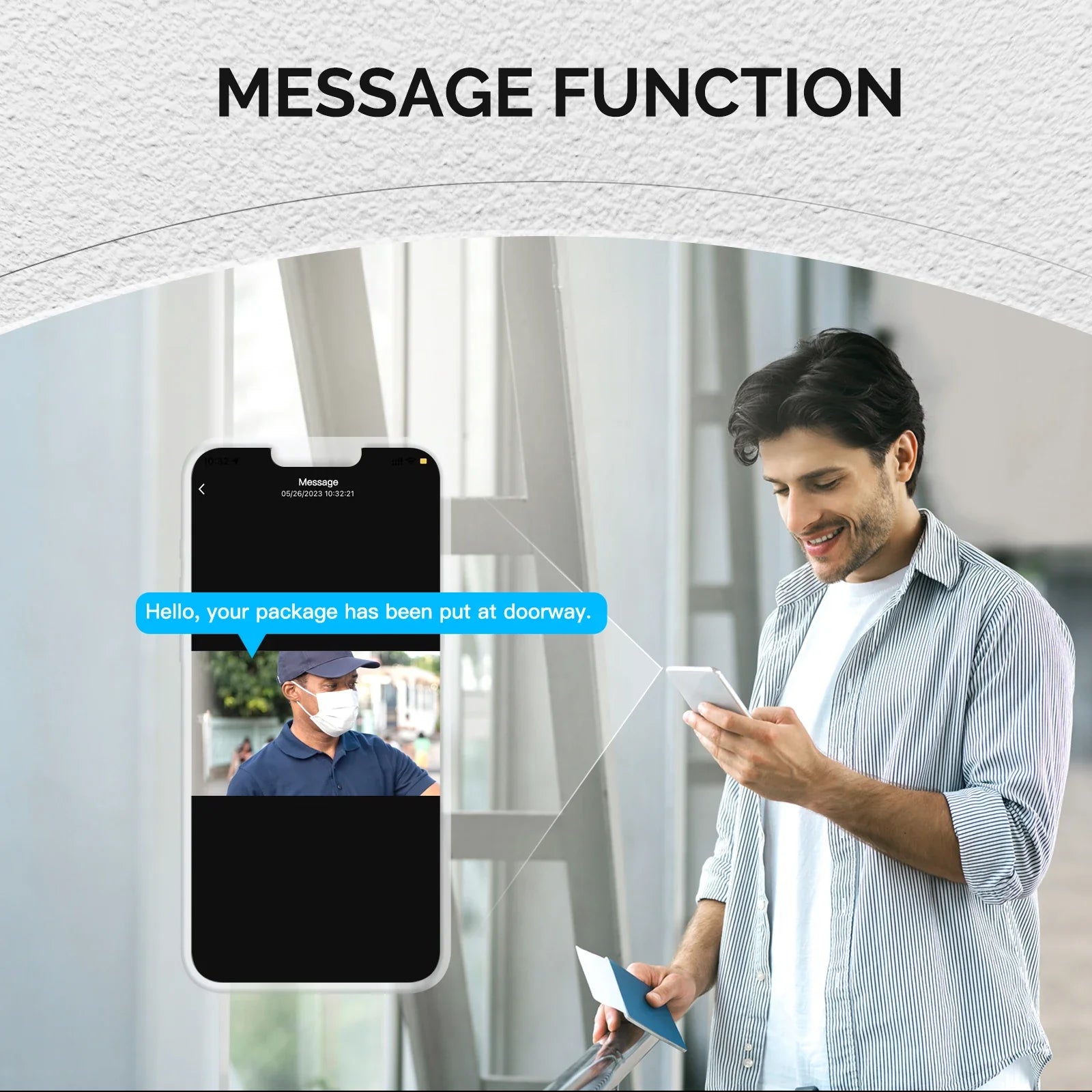 MOES 1080P WiFi Video Doorbell Two Way Audio Night Vision - stepyours.com