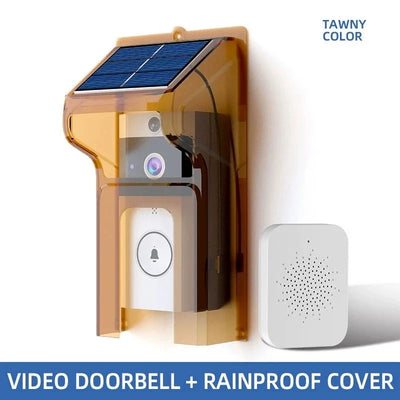 Solar Wireless Outdoor Video Doorbell 2K IP65 Weatherproof - stepyours.com