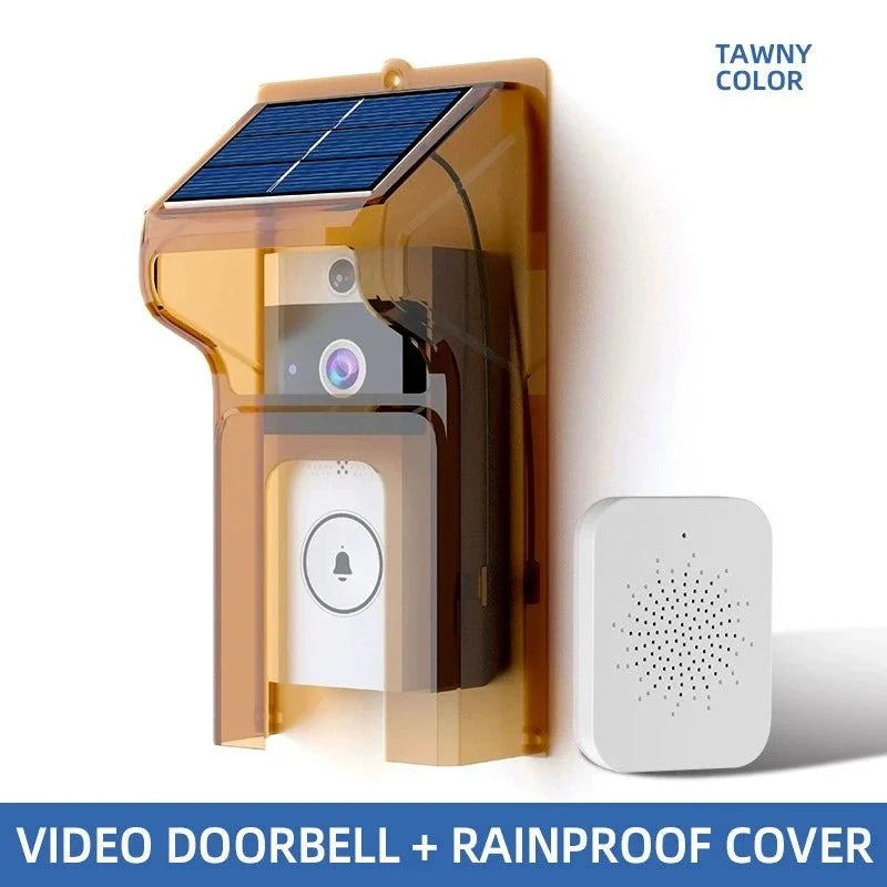 Solar Wireless Outdoor Video Doorbell 2K IP65 Weatherproof - stepyours.com