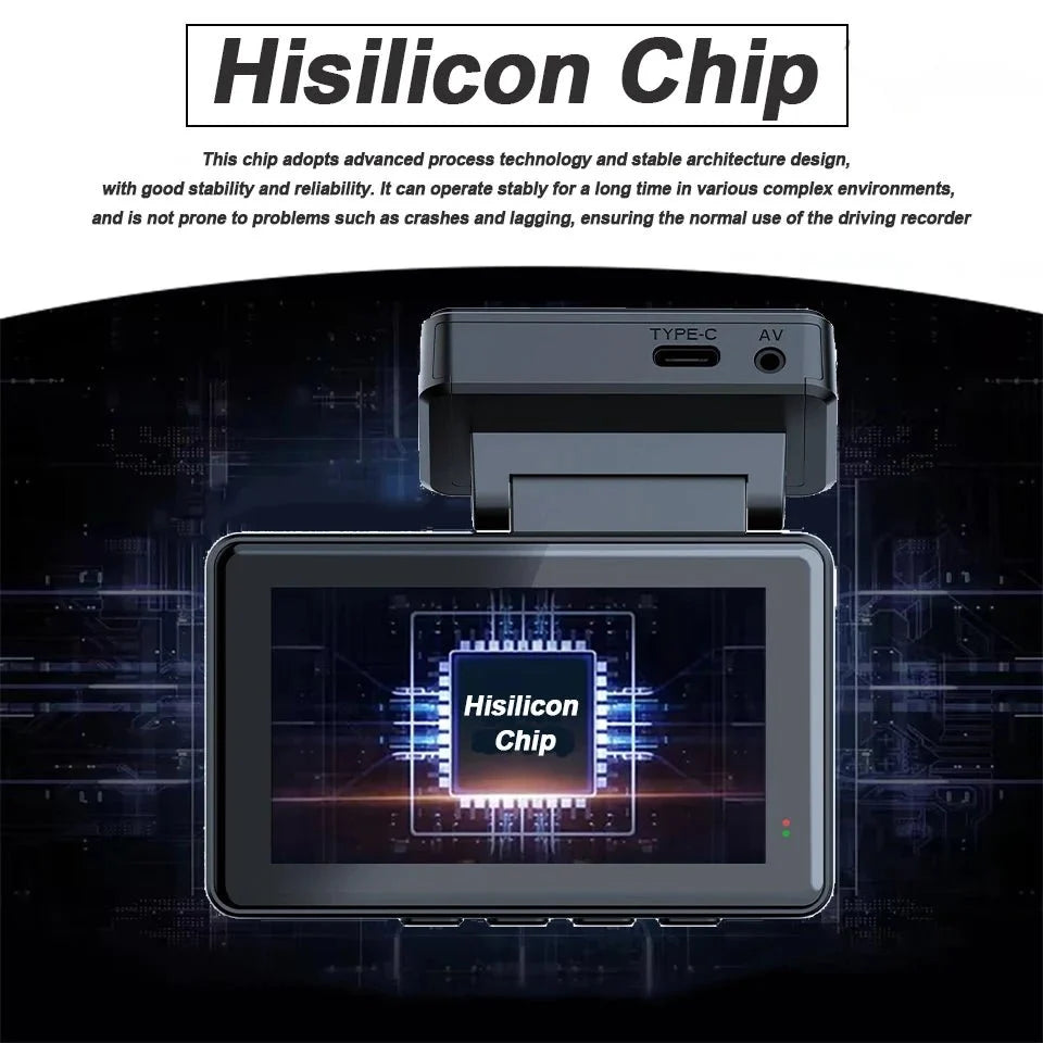 4K Dash Cam With GPS Dual Lens Night Vision 24 Hour Parking - stepyours.com