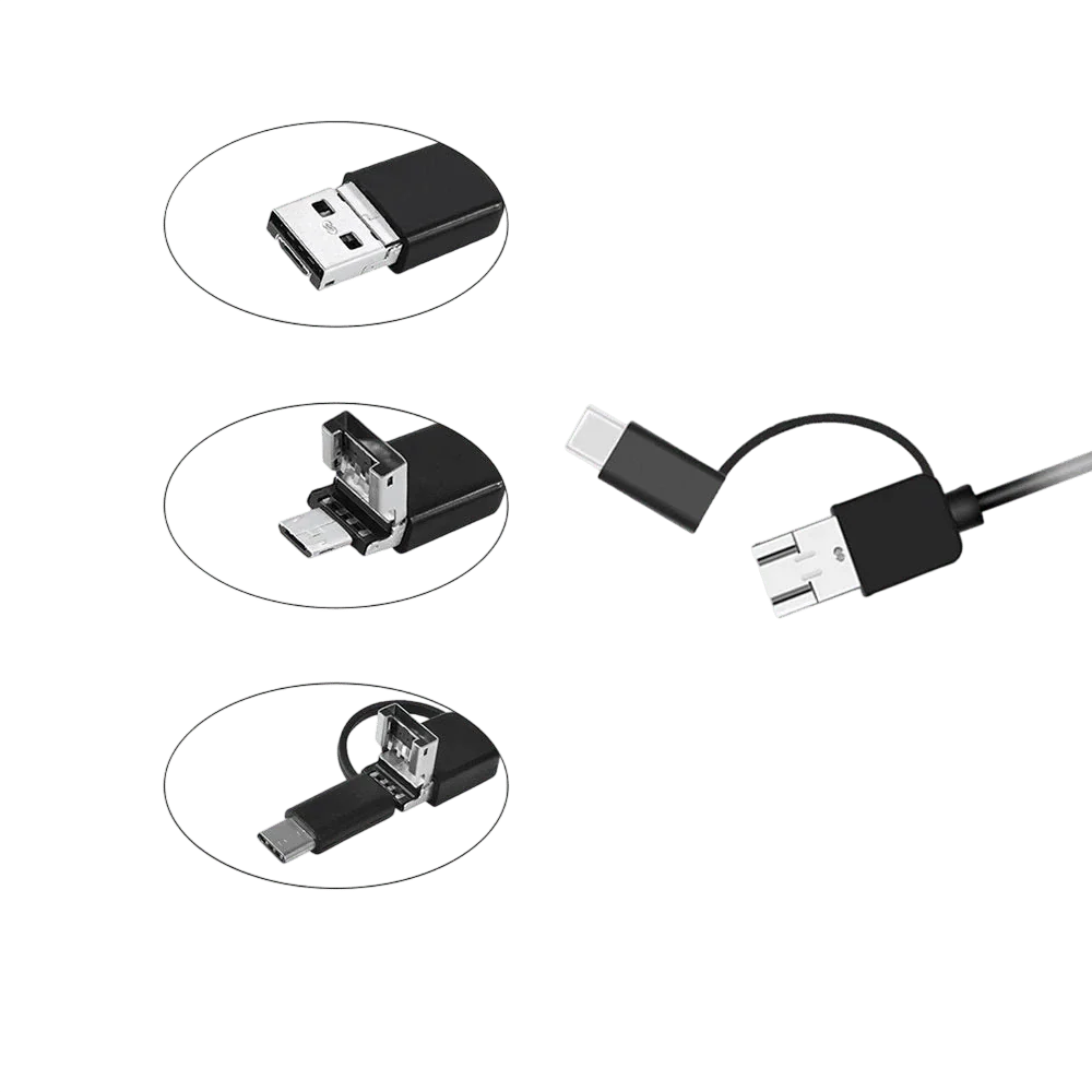 5.5mm Sewer Endoscope Type C Mini Camera For Android Compact Borescope Hooks - stepyours.com