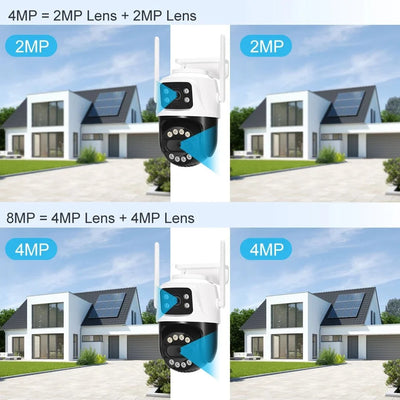 ASECAM 12MP 6K WiFi Outdoor Camera - AI Tracking, 8X Zoom, Dual Screen - stepyours.com