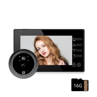 HD Peephole Doorbell 4.3 Inch Live View 1MP Night Vision - stepyours.com