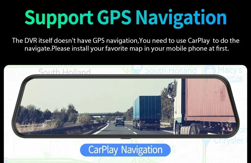 4K Car DVR Touch Screen Dash Cam CarPlay Android Auto Night Vision - stepyours.com