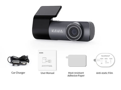 KAWA D5 2K Dash Cam For Car DVR With WiFi Voice Control WDR - stepyours.com