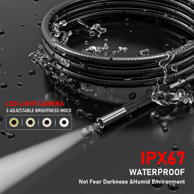 3.9mm HD Two Way Rotary Endoscope Camera 360 1080P 5.0 Inch IPS Screen Hooks - stepyours.com
