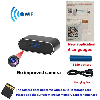 Full HD Mini WiFi Clock Camera With Remote Viewing - stepyours.com