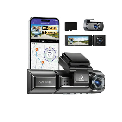 AZDOME M550 Pro Dash Cam IR Night Vision 4K Plus 2.5K 5.8Ghz WiFi GPS Screen - stepyours.com