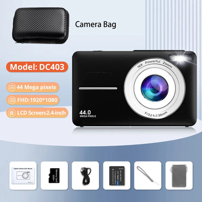 HD 1080P Kids Beginner Camera LCD 16X Zoom Compact Rechargeable - stepyours.com