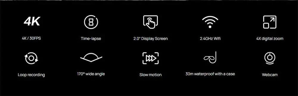 SJCAM SJ4000 Air Action Camera 4K Video 30M Waterproof WiFi Sports Cam - stepyours.com